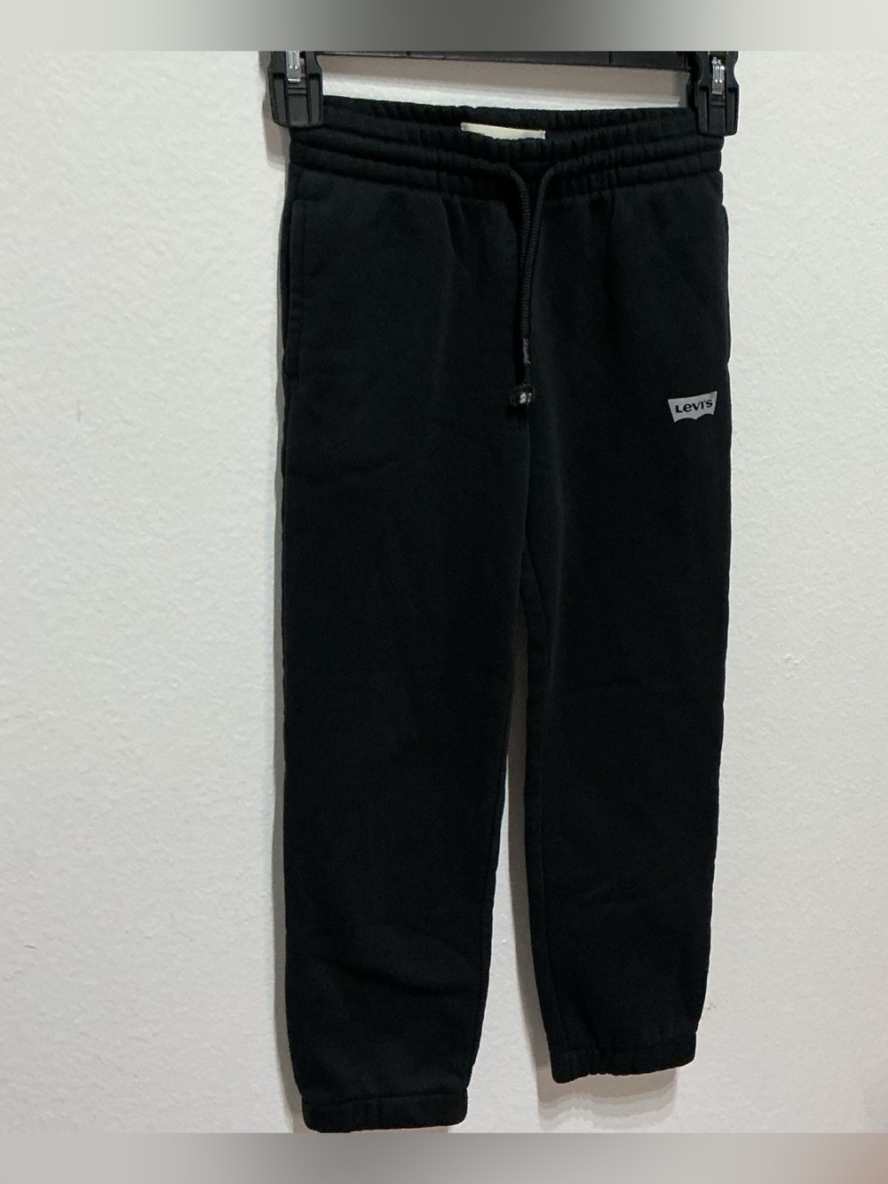 LEVIS BOYS FLEECE BLACK JOGGERS